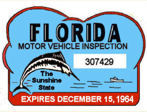 (image for) 1964 Florida Safety Check Inspection sticker